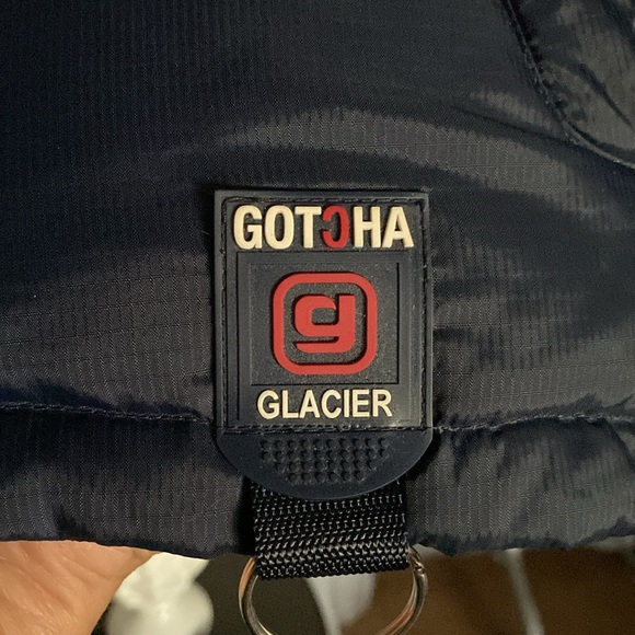 Gotcha glacier men’s dark blue down/feather puffer vest! Size L - Picture 4 of 12